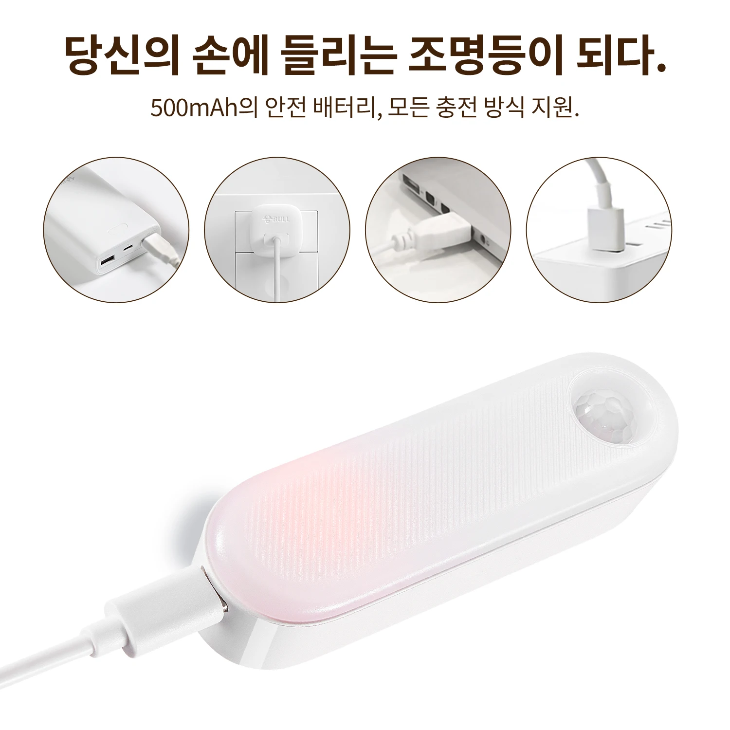 야간 LED 램프 USB 충전식 모션 센서 LED 마그네틱 마운트 아이 케어 침대 옆 조명, 가정용 캐비닛 조명