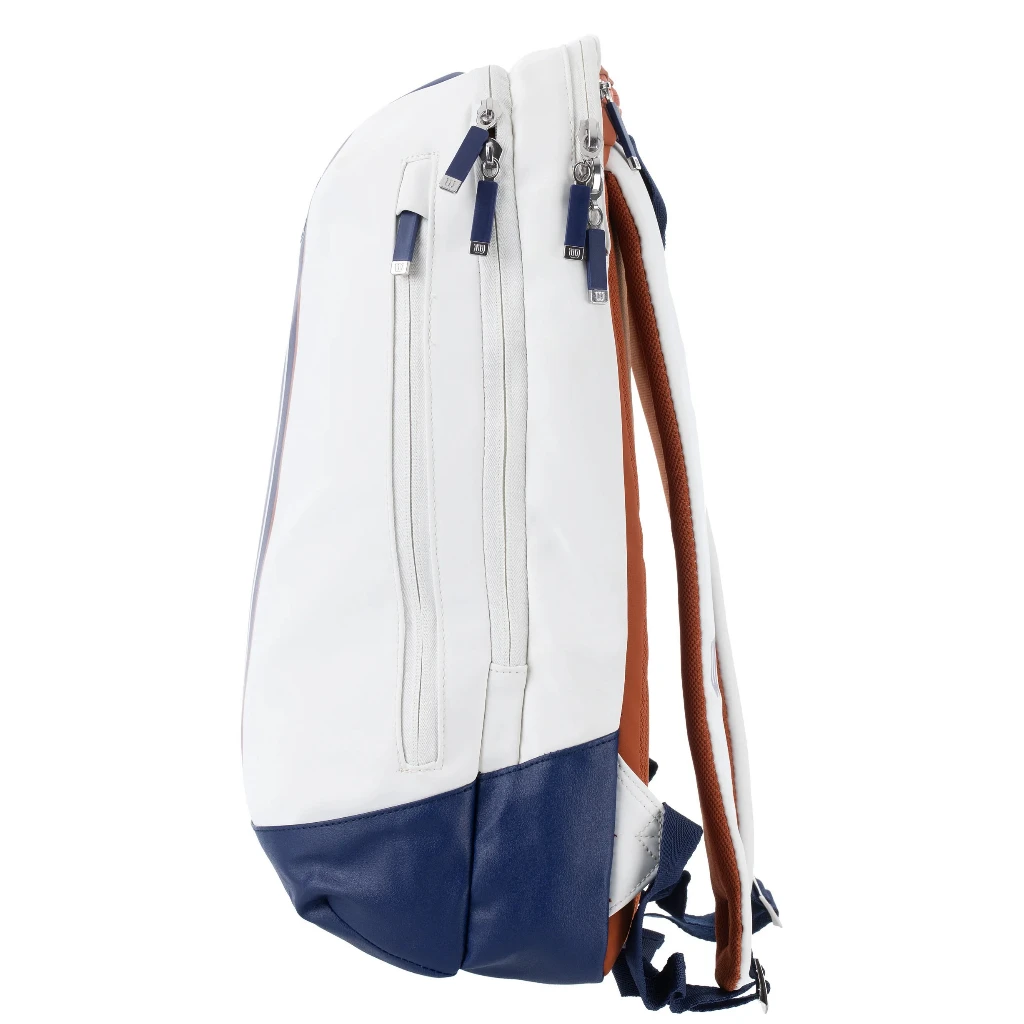 Wilson Super Tour Roland Garros 2023 Tennis Backpack Design Elegance Navy Tournament Racket Bag with Partial Racquet Compartment