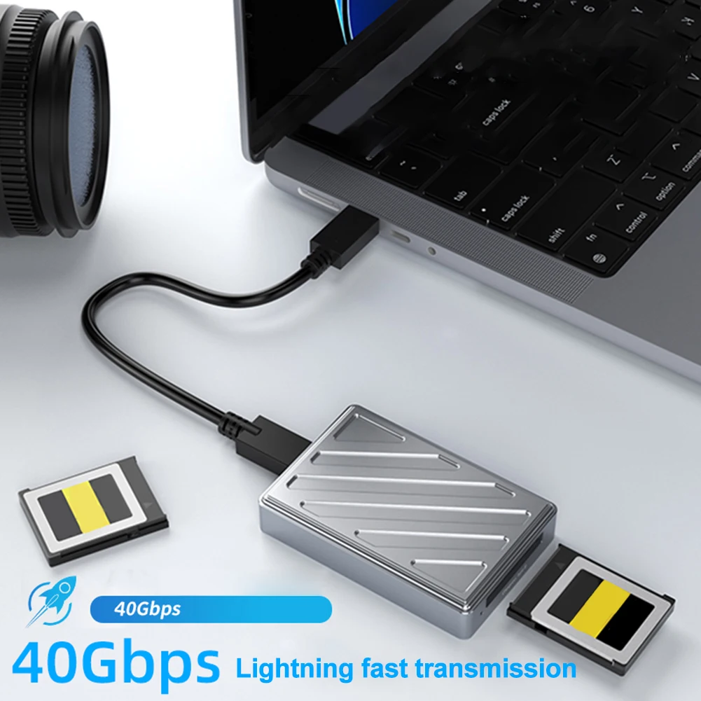 휴대용 C타입-CFexpress B 리더기, USB 4.0, 10Gbps 메모리 카드 어댑터, 노트북 컴퓨터, 휴대폰, 맥북, 아이패드, 크롬북용