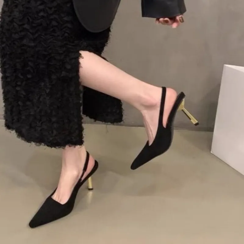 2025 Fashion Women's Shoes Slingbacks Women's High Heels New Best Seller Office and Career Hot Sale Slip on Closed Toe sandals 2