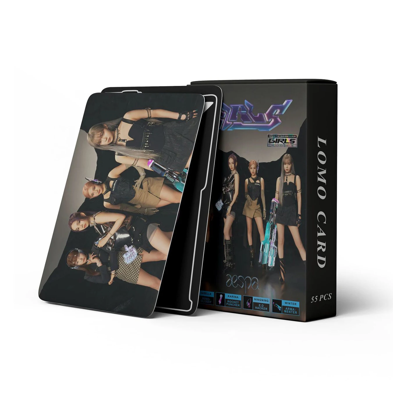 55pcs/set kpop aespa lomo kártyák Új Album Civilizálatlan téli NINGNING photocard Koreai Megmunkalás aranyos Legyező Adomány