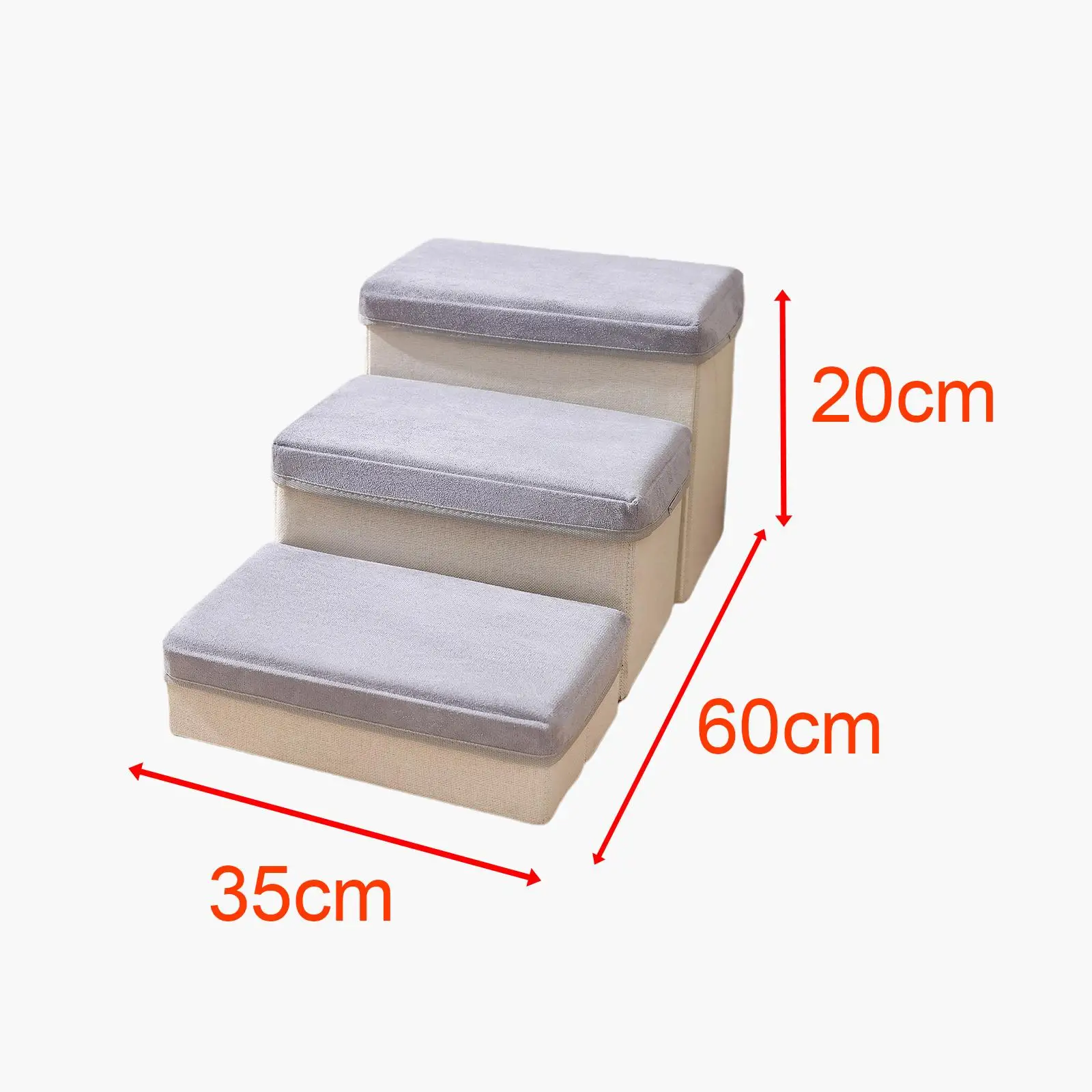 Dog Stairs Pet Ladder Wide Detachable Washable Cover Portable Soft Stairs Fit Kittens Small Dogs Kitty Climbing up Home