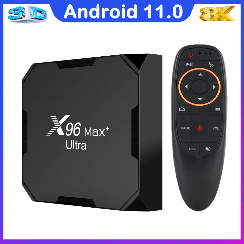 TVBOX X96 Max Plus Ultra TV Box Smart Android 11 S905X4 RAM 4GB ROM 64GB 32GB 8K Media Player Wifi 2.4G&5.8G AV1 HD USB Set Top