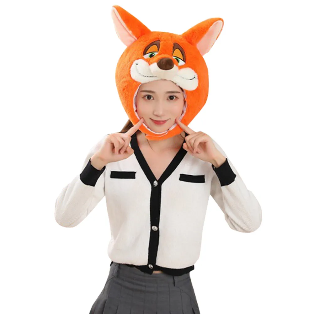 

Fox Plush Hat cosplay Hat Cap Plush Headgear Halloween Carnival Suit Prop