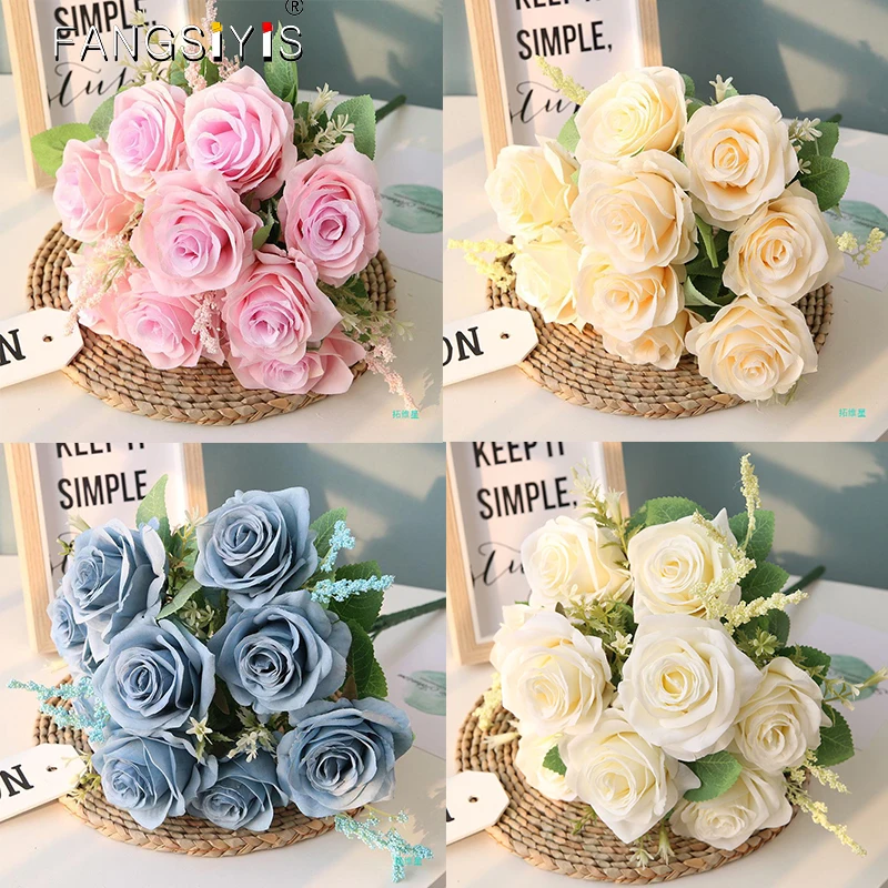 Elegant Rose Bouquet: Artificial Floral Arrangement for Weddings, Parties, and Home Decor