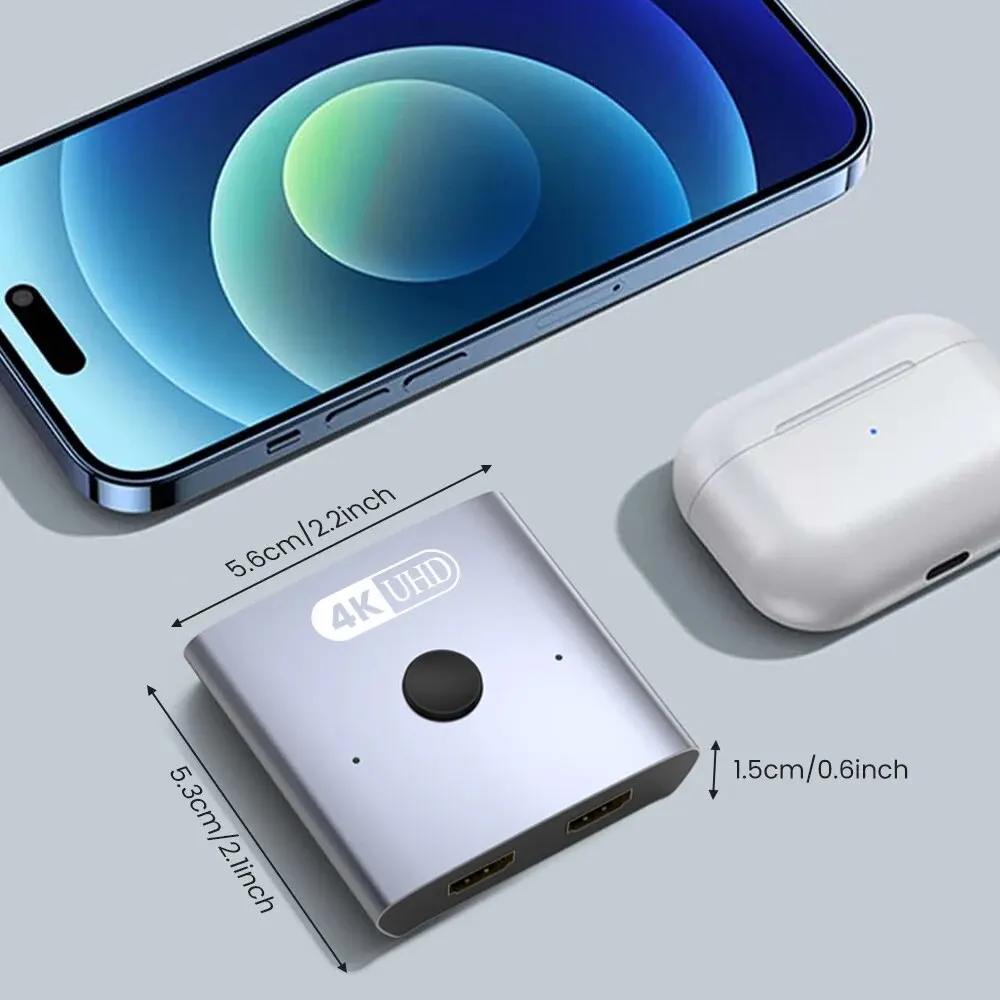 NIERBO 2 in 1 Out HDMI Bidirection Switch 4K@60Hz Splitter Switch Bidirectional HDMI Switcher Manual HD Hub for PC Xbox PS5/4/3 Best Sellers In Consumer Electronics