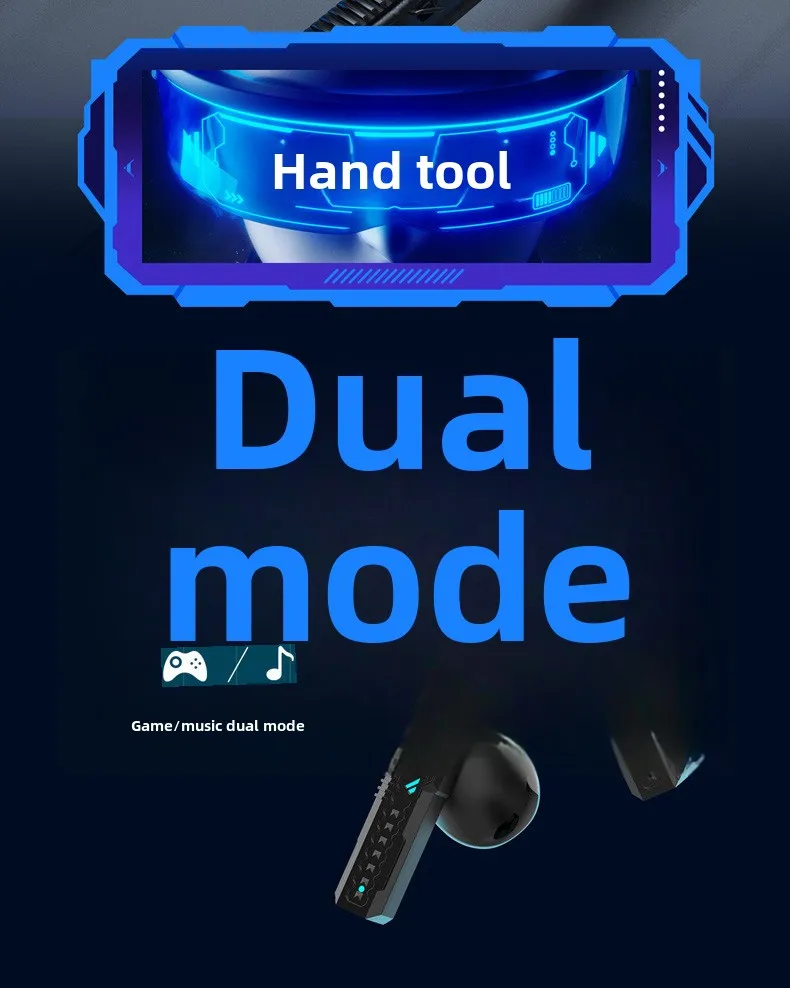 Cool mecha wind in-ear super long battery life game e-sports high sound quality