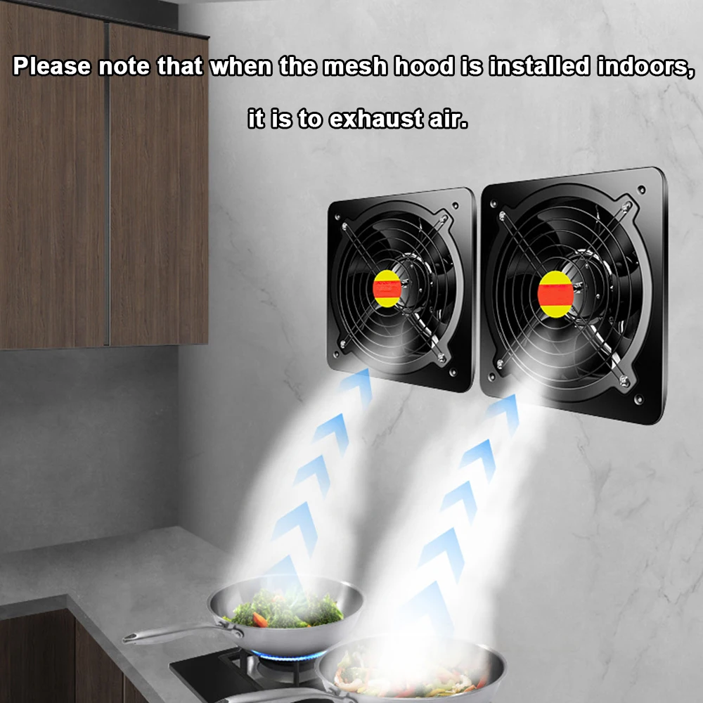 80W120Wstainlesssteelpowerfulexhaustfankitchenhousehold