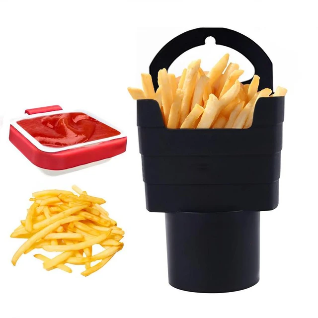 Sauce Holder for Car Vent French Fry Holder with Sauce Cup