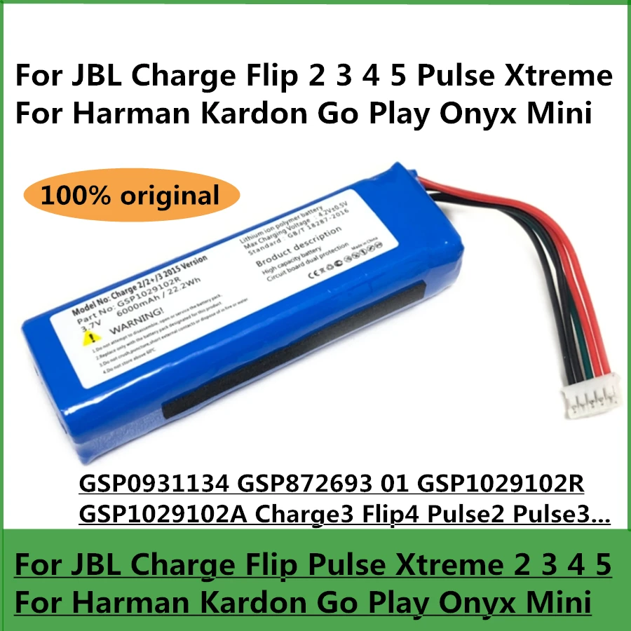 Nuova Batteria Originale Per Jbl Charge Flip Pulse Xtreme 2 3 4 5 / Harman Kardon Go Play Onyx Mini Speaker Batterie