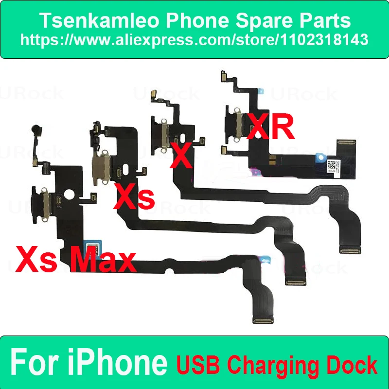 

Original USB Charging Port Dock Connector Mic Charger Flex Cable For iPhone X XR XS Max Dock Charging Flex