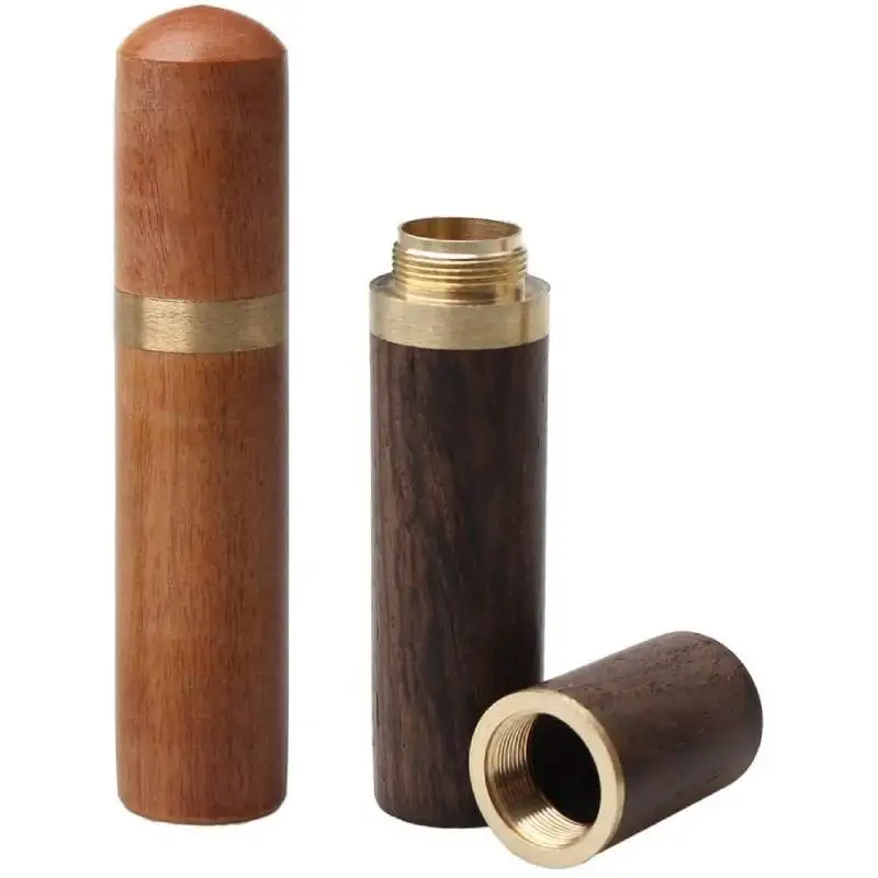 2 Pcs Wood Needle Case Portable Mini Sewing Needles Storage