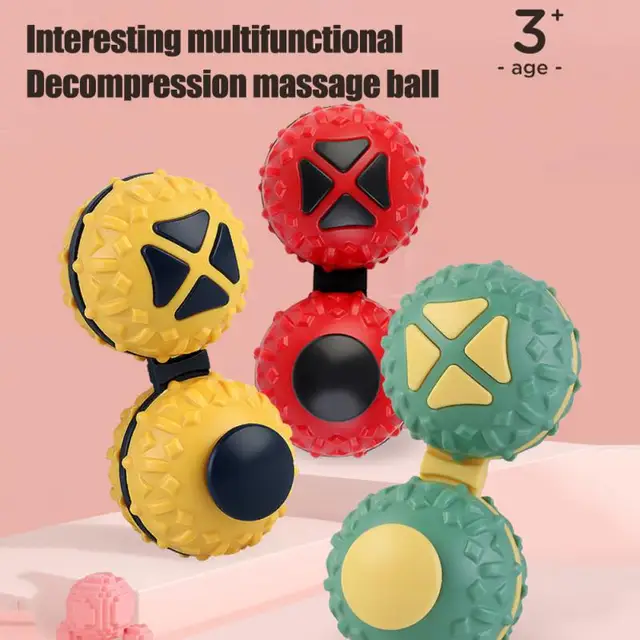 New 2 In 1 Decompression Ball Fidget Toys For Adults Stress Relief Sensory Toy Hand Rotating Massage Ball Autism Antistress Toy 2