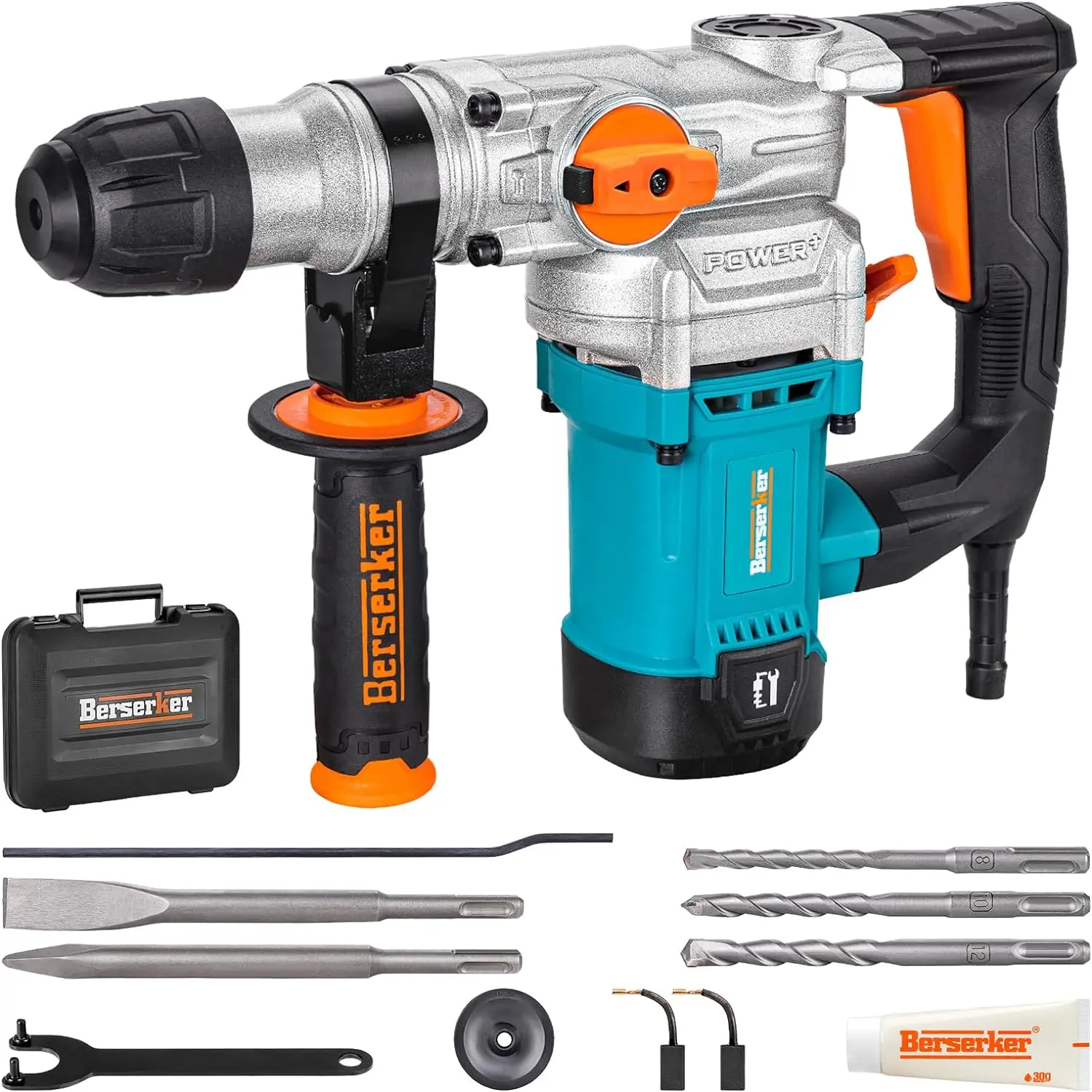 

1-1/8" SDS-Plus Rotary Hammer Drill with Safety Clutch,9 Amp 3 Functions Corded Rotomartillo for Concrete,Including 3 Drill Bits