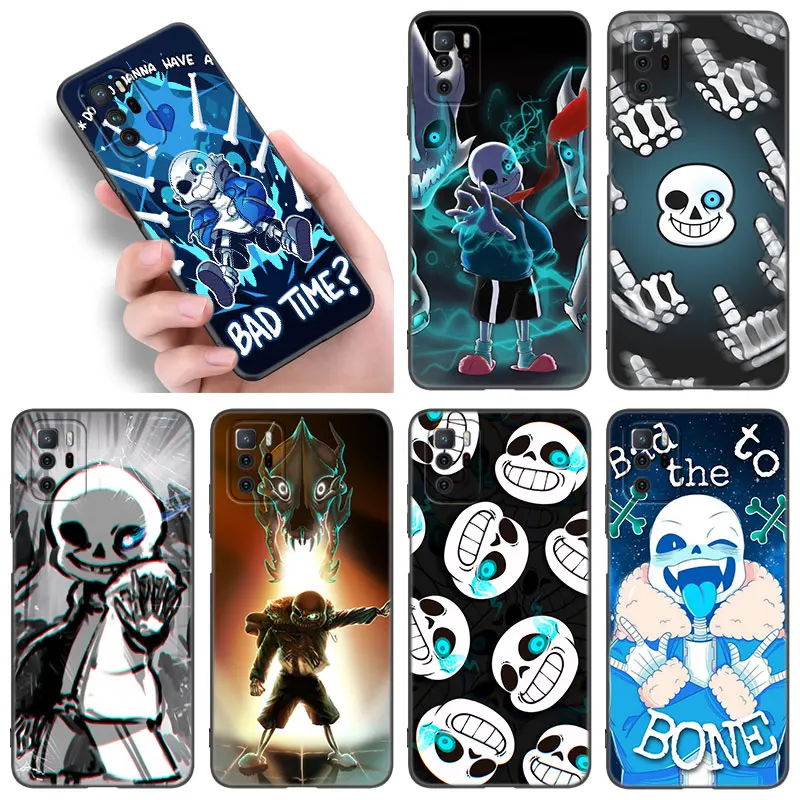 Undertale Sans Doggo Custodia Per Telefono Per Xiaomi Redmi Note 7 8 9 10 Lite 11 11E 11T 12 Pro 11S 4G 10T 5G 8T 9S 10S Soft Black Cover