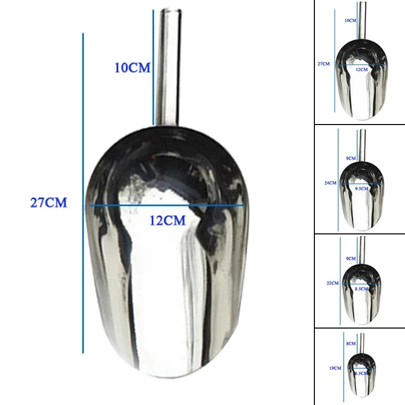 Ice Scoop Stainless Steel Party Bar et Home Sugar Flour Dry Goods Shovel Flour Kitchen Tools Gadgets Ice Cream Tools