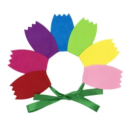 Vibrant Sunflower Felt Headband - Handmade Natural Style Fresh Sweet Accessory (Rainbow color)