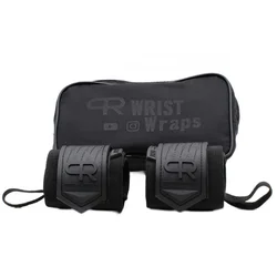 Fitness Wristbands Straps for Weightlifting and Crossfit - Enhanced Support and Protection (Black)