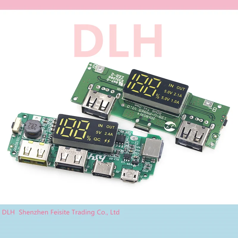 

Dual USB 5V PD Mobile Power Bank 18650 Battery Charger PCB Power Module Accessories For Phone DIY New LED LCD Module Board