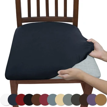 1/4/6 pezzi Fodera per sgabello in seta di latte elastica tinta unita, fodera per sedia antipolvere, decorazione e abbellimento della fodera per sedia per la casa dell'hotel 1