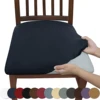 1/4/6pcs Solid color elastic milk silk stool cover, dustproof chair cover, hotel home chair cover decoration and beautification 1