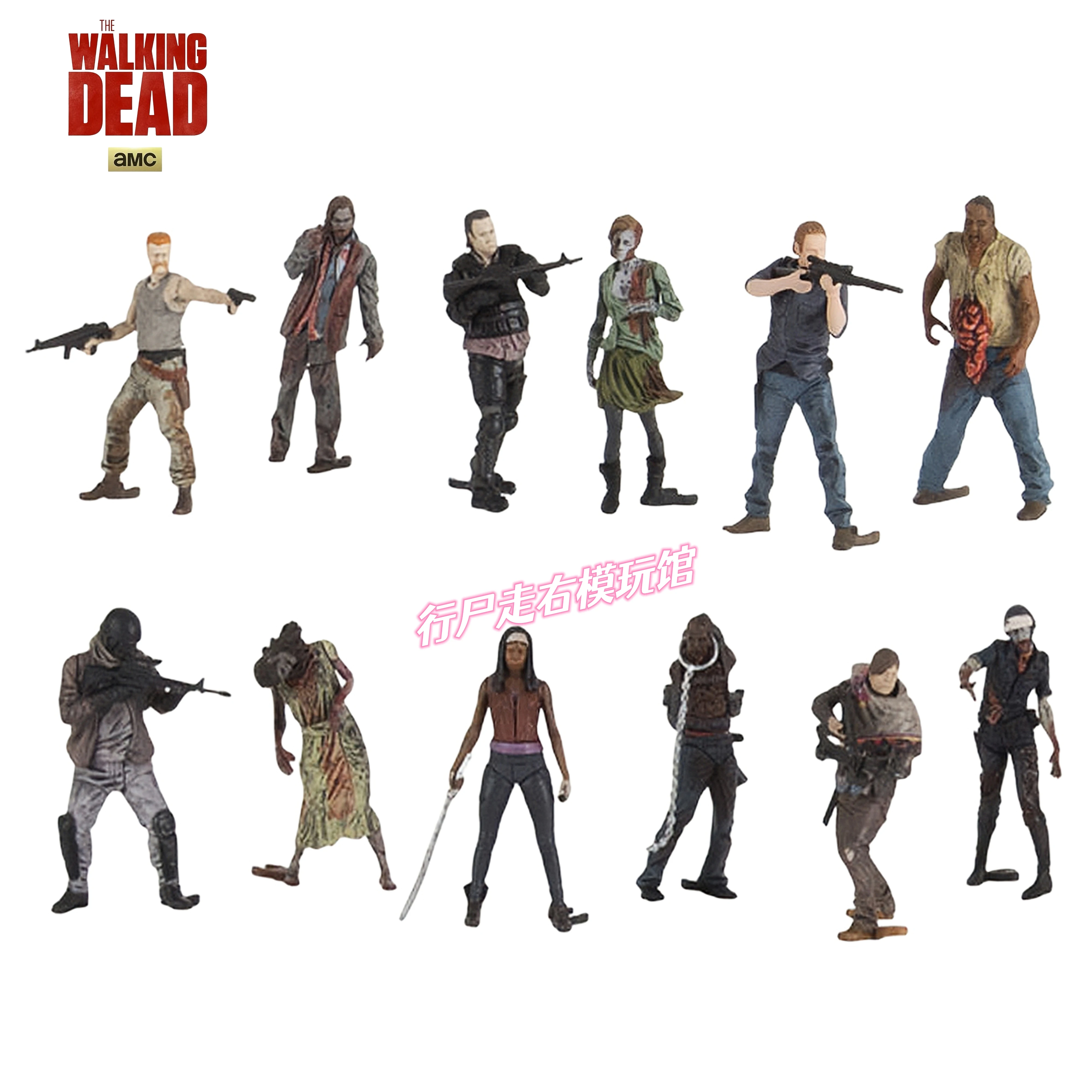 

Walking Dead 5cm mini doll 3rd generation MacFarlane 1/35 assembled building block building model toy series