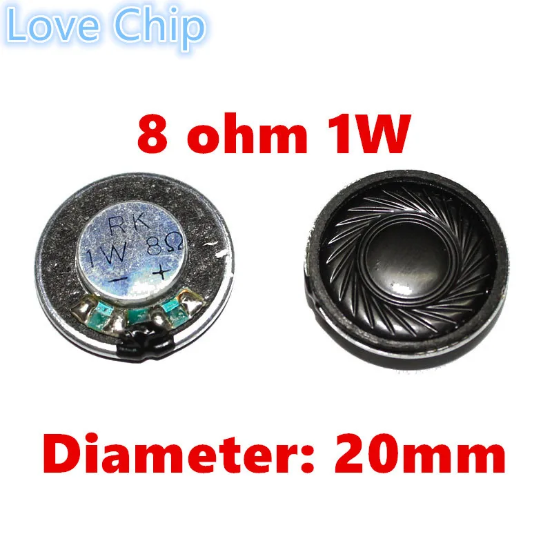 

10pcs New Original Ultra-thin Mini speaker 8 ohms 1 watt 1W 8R speaker Diameter 20MM 2CM thickness 4MM Loudspeaker