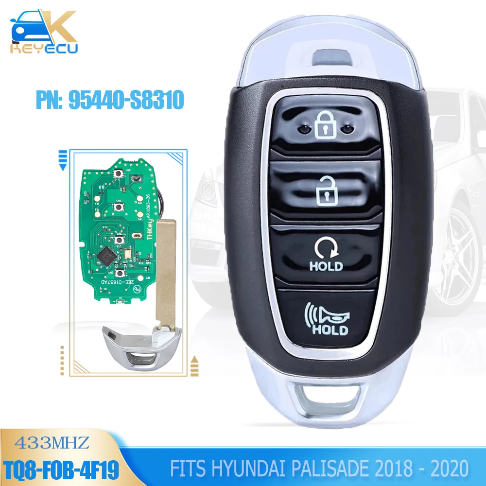 

KEYECU 95440-S8310 Smart Keyless Remote Key 4B Fob 433MHz for Hyundai Palisade 2019 2020 2021 FCCID: TQ8-FOB-4F19