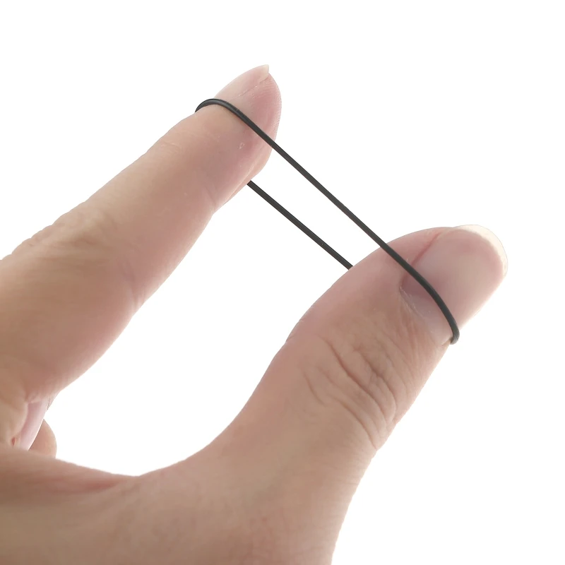 Rubber Belt Wear Resistant 3mm Round Rubber Belt Replace Durable 2pcs/Set Repair Belt for Cassette Tape Recorder Machine DVD Drive