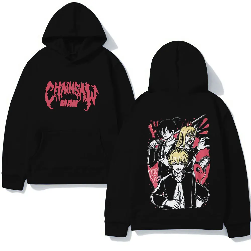 

Anime Chainsaw Man Autumn And Winter Pure Cotton Hoodie Anime Pattern Printed Clothing Loose Version Of High-Quality Hoodie Tops