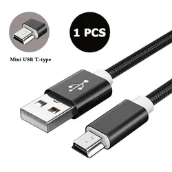 Compact High - Speed Mini USB to USB Data and Charging Cable - 1M/2M Length - 1M (Black - 1PCS)