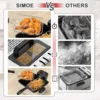 Electric Deep Fryer with 3 Baskets, 5L Stainless Steel Deep Fryer w/60 timer & Lid with view window, Home Countertop 5