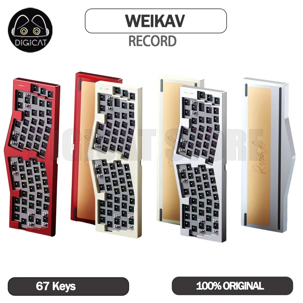 

WEIKAV запись Alice механическая игровая клавиатура в комплекте 67 клавиш RGB алюминиевая проводная клавиатура под заказ горячая замена игровая клавиатура подарки