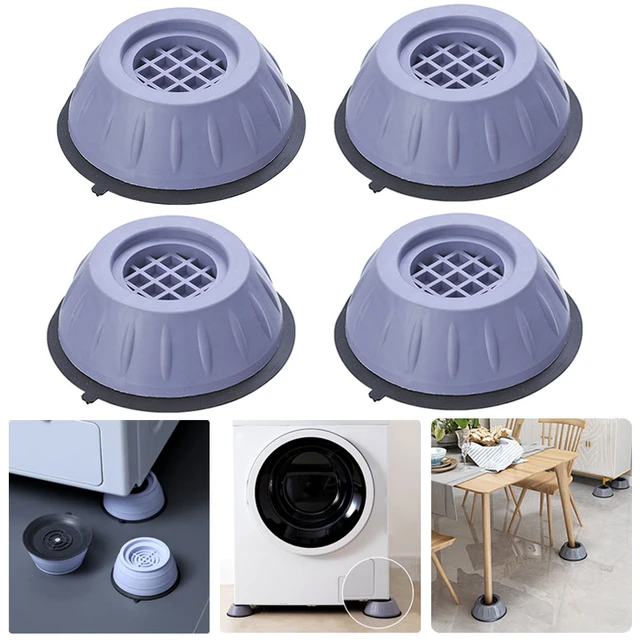 Coussinets anti-vibration pour machine à laver, pieds en caoutchouc,  polymères de jambes, coussretours anti-vibration, réduction du bruit, base  universelle pour meubles, nouveau - AliExpress