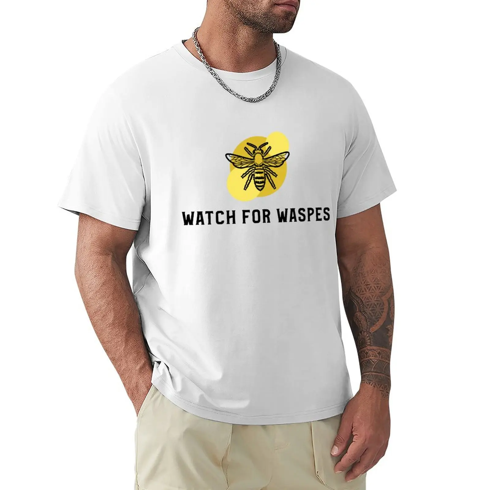

Watch for Waspes T-Shirt cute tops plus sizes korean fashion blacks slim fit t shirts for men