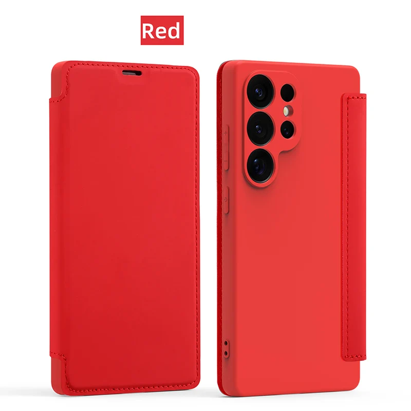 Ultimate 360° Liquid Silicone Flip Phone Case with Wallet and Stand