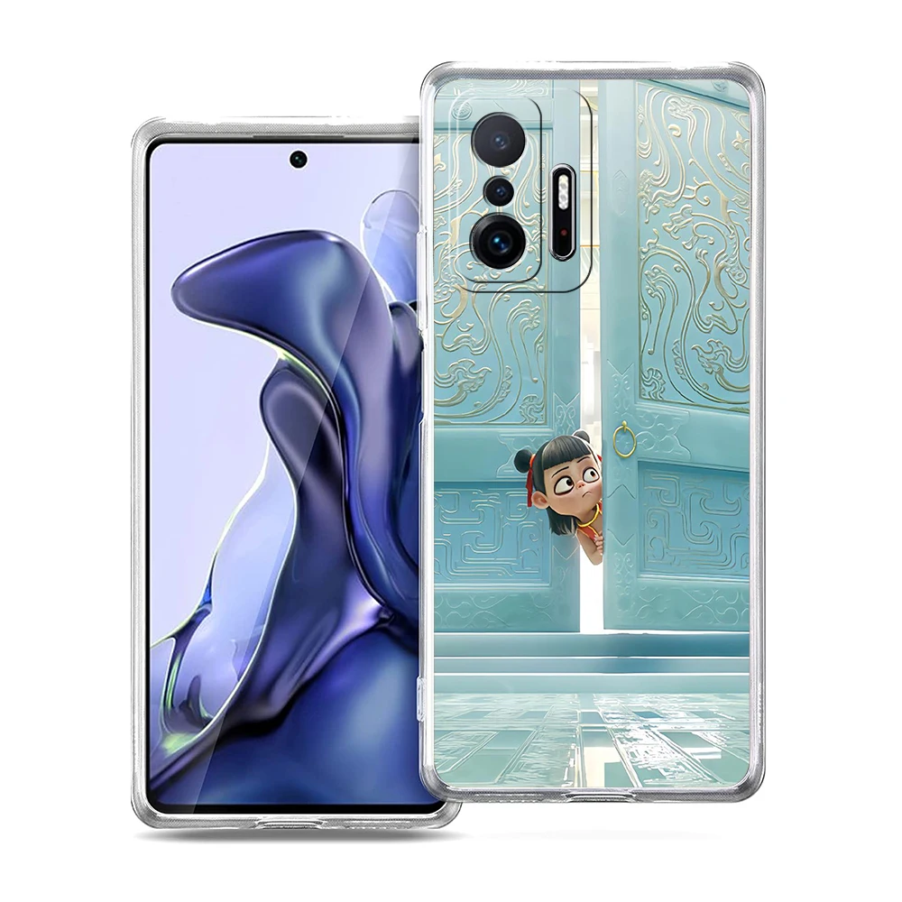 Clear Cartoon Nezha TPU Phone Case - Soft Transparent Protection