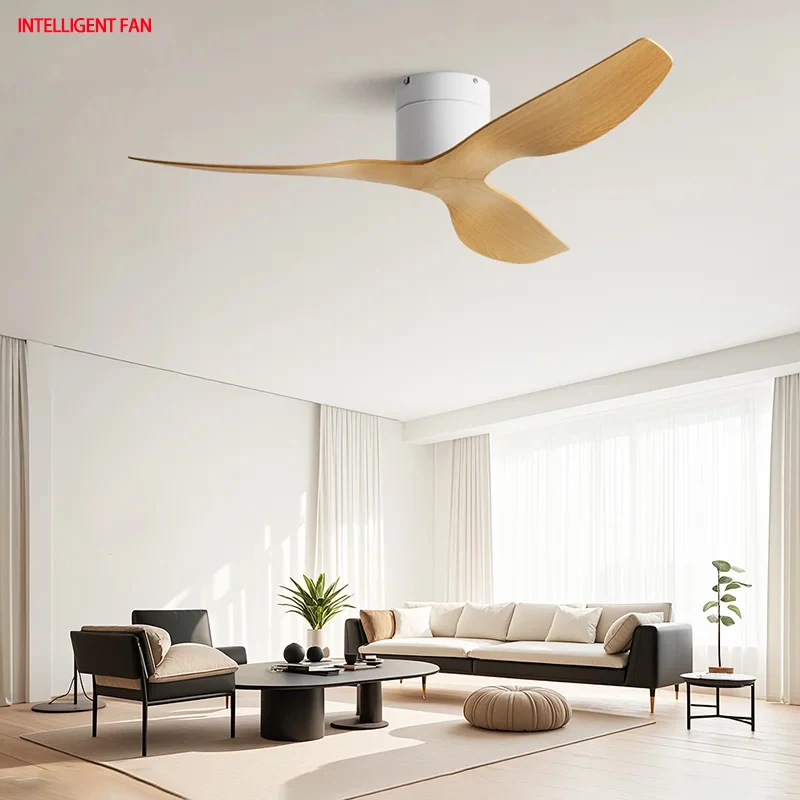 LED Ceiling Fan with Light Remote Control 3 Blades 45/52 inch for Living Room Bedroom