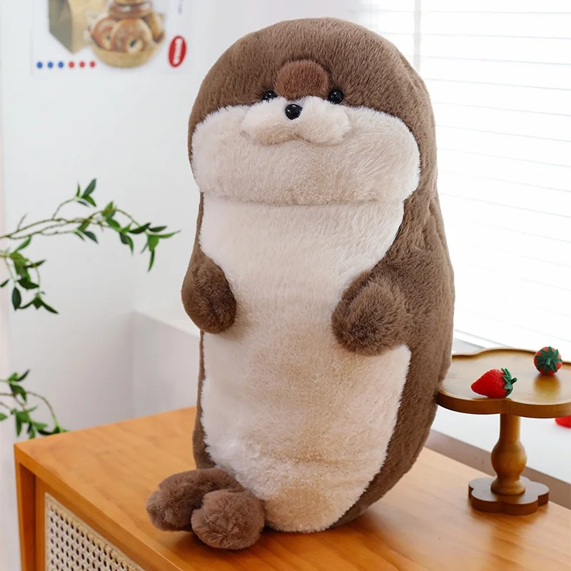 New Seal Plush Toy Soft Pillow Lifelike Stuffed Marine Life Sea Otter Soft Doll Simulation Seal Cushion Christmas Birthday Gift