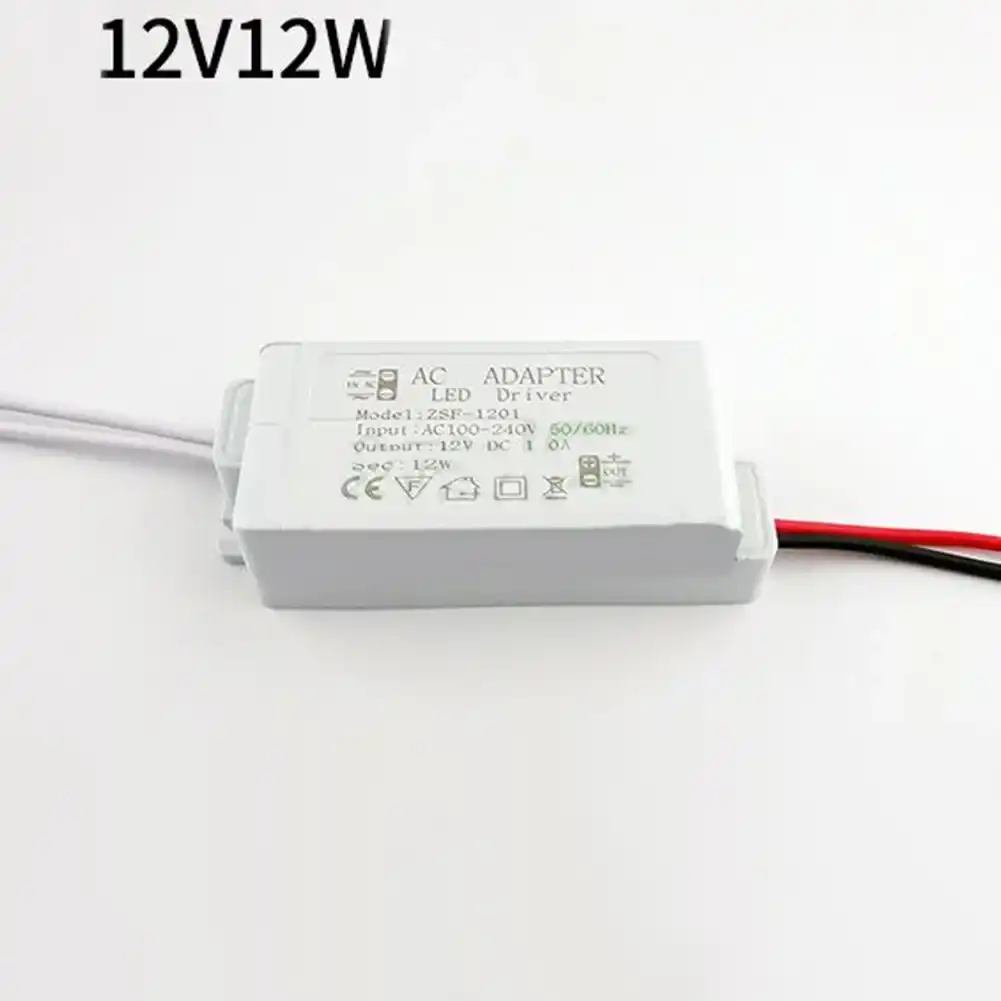 LED Driver Adapter For LED Lighting AC90-240V To DC 12V 12W 24W