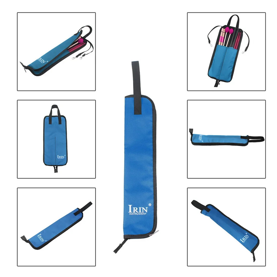 IRIN Drum Stick Bag Oxford Cloth Drumstick Thicken Case Waterproof Handbags Carrying Strap Percussion Instrument Accessories drumstick bag drum percussion accessories drum accessories