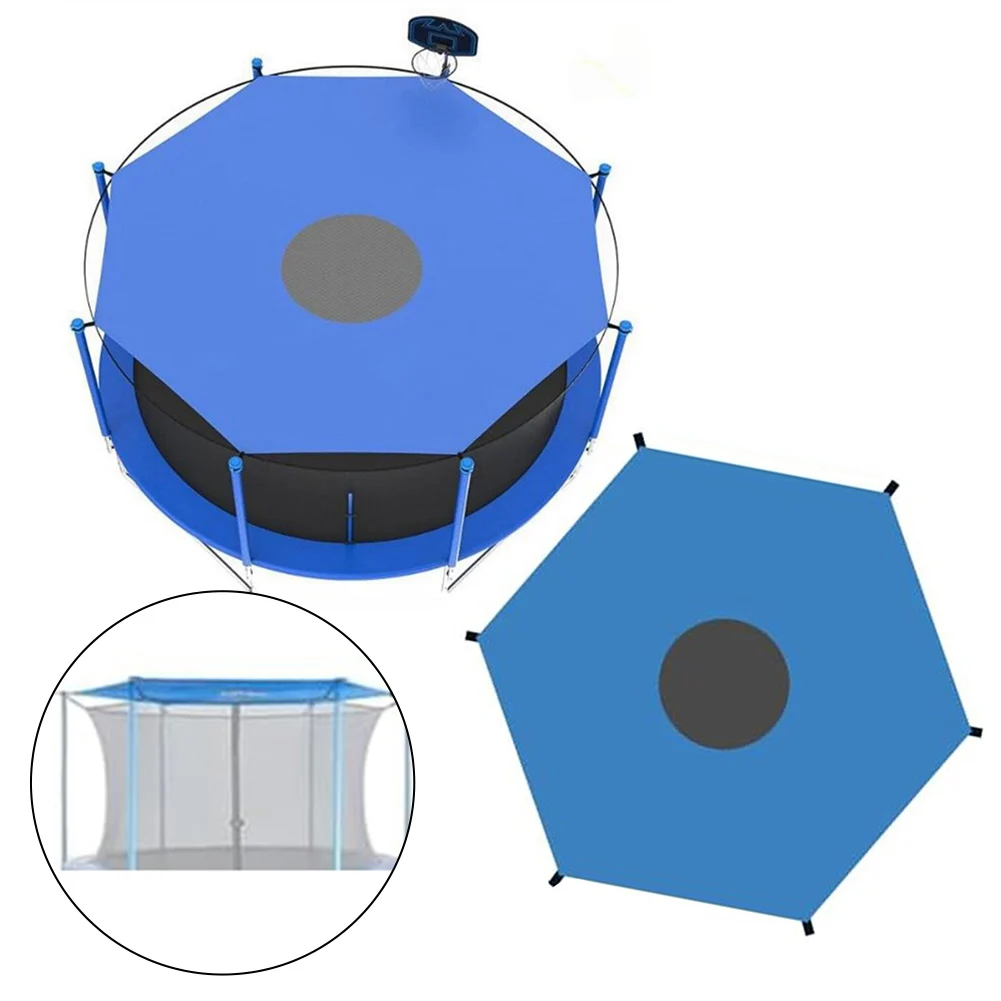

1pc Trampoline Shade Cover Protective Trampoline Tent Cover Waterproof Oxford Cloth Anti-UV Trampoline Sunshade Tarp Accessories