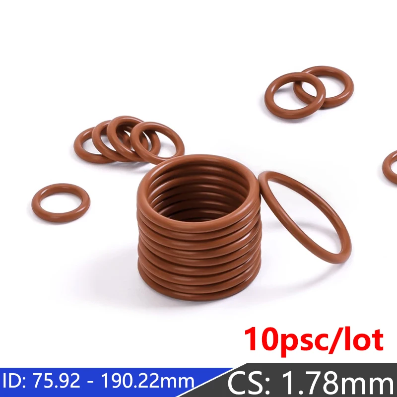 O-Ring Cs 1.78Mm Fkm Viton Anello Di Tenuta In Gomma Rondella Id 75.92-190.22Mm