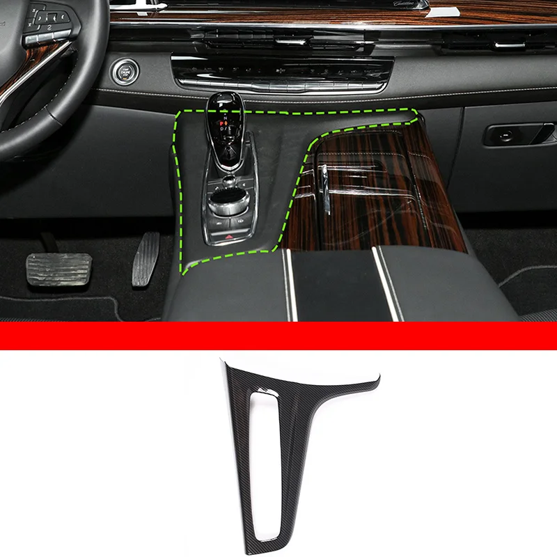 

For Cadillac Escalade 2021-2023 ABS Carbon Fiber Car Central Control Gear Panel Frame Cover Sticker Car Interior Accessories