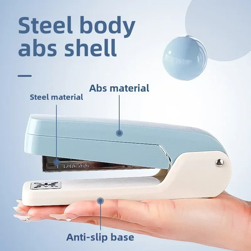 1pc Large 360 degree rotating stapler  labor-saving and fashionable office student stapler  high aesthetic value stapler