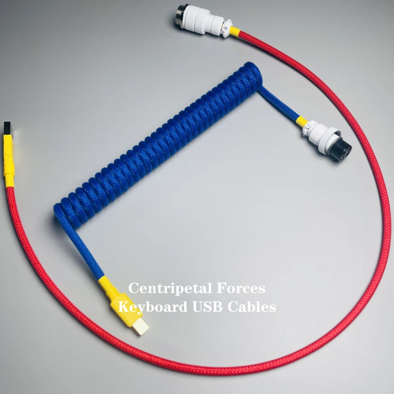 

Customized Keyboard Type C Mini Mirco To USB Cable Coiled Cable Wire Mechanical Keyboard Aviator Computer Aviation Connector