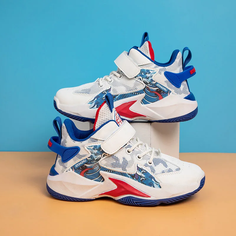 

Children's basketball shoes breathable boys outdoor sports shoes shock-absorbing wear-resistant basketball sports casual shoes
