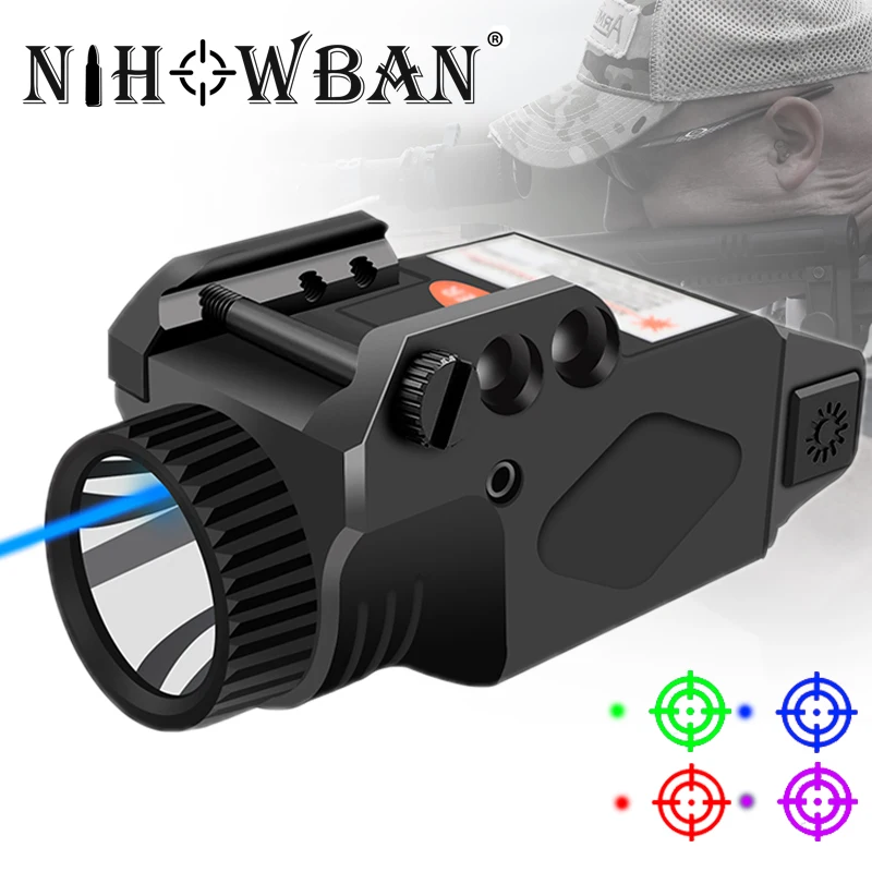 

Tactical Laser Sight Led Flashlight Strobe Light Internal Penetration Laser for Rifle Handgun Glock Pistol Airsoft Hunting Gun