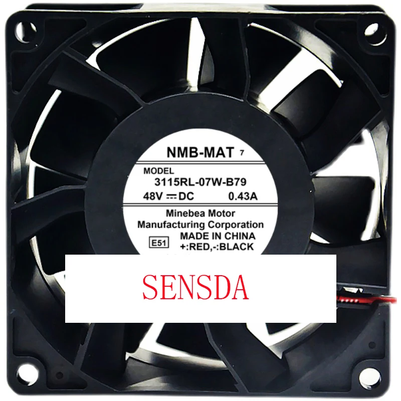 Ventilador de Refrigeração Nmb 8038 cm 3115rl07w-b79 48v 0.43a Cooler 80 mm 48v Case