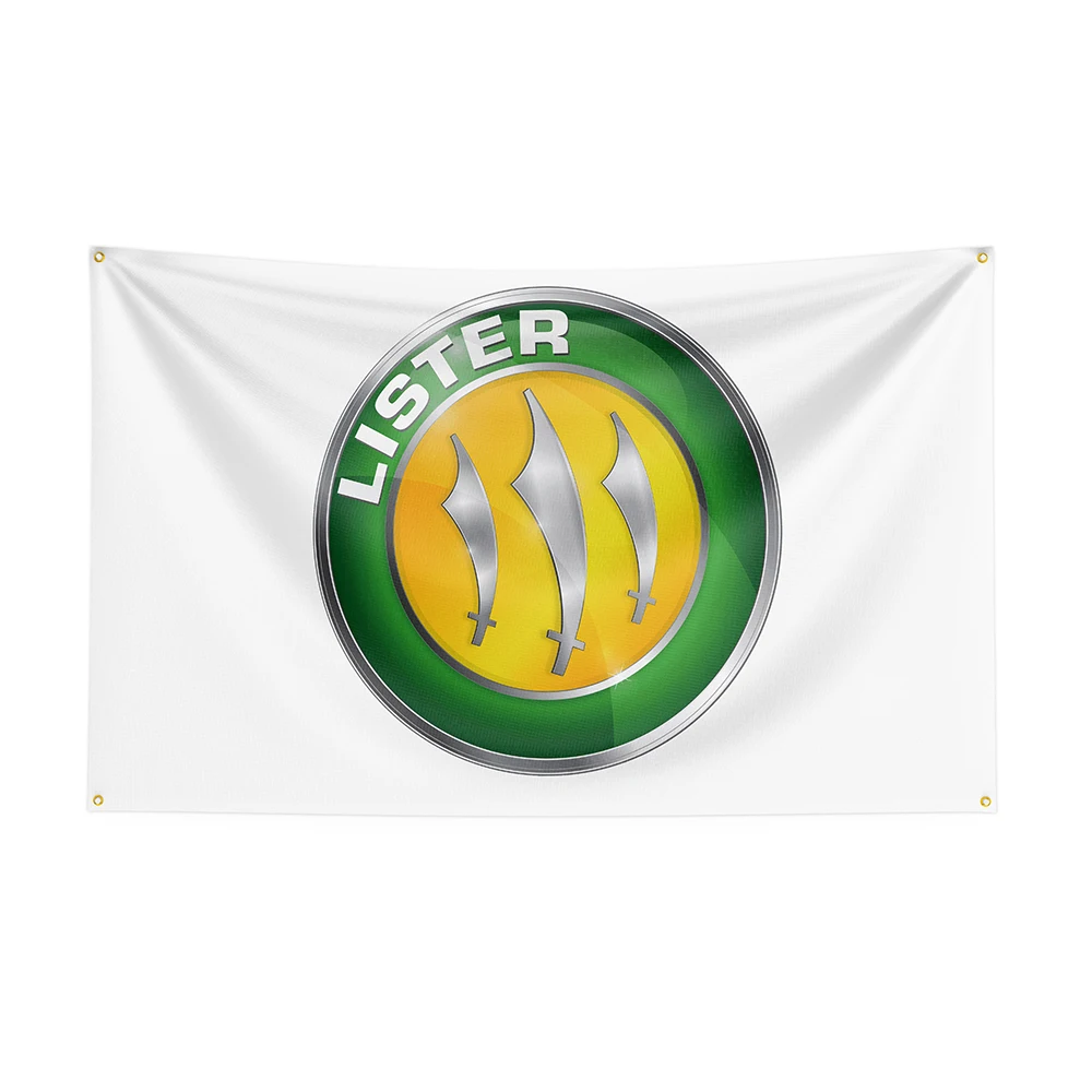 

90x150cm Listers Flag Polyester Printed Car Banner For Decor